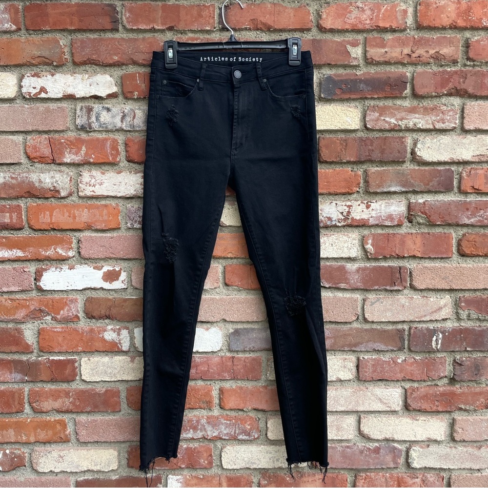 Articles of Society jeans - distressed w/ raw hem